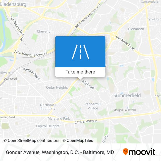 Gondar Avenue map