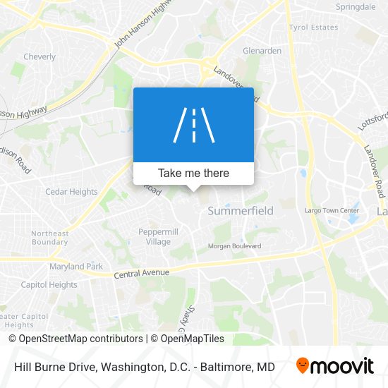 Hill Burne Drive map