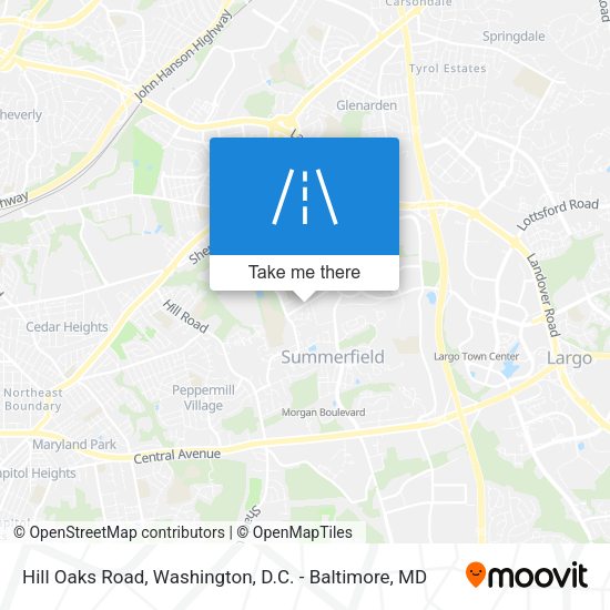 Mapa de Hill Oaks Road