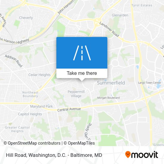 Hill Road map