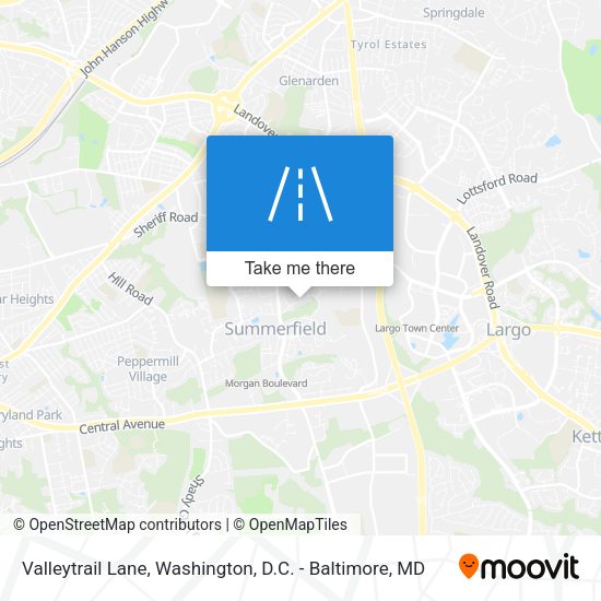 Valleytrail Lane map