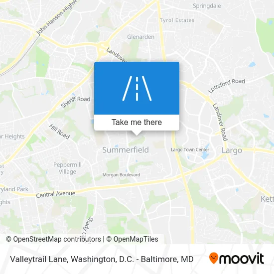 Valleytrail Lane map