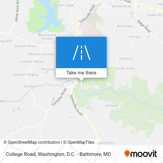 College Road map