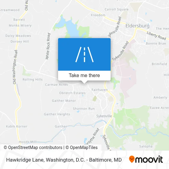 Hawkridge Lane map