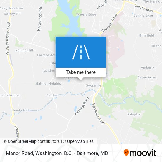 Manor Road map