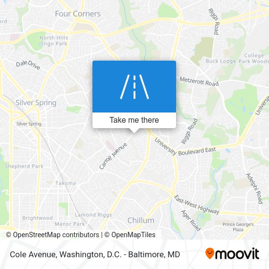 Cole Avenue map