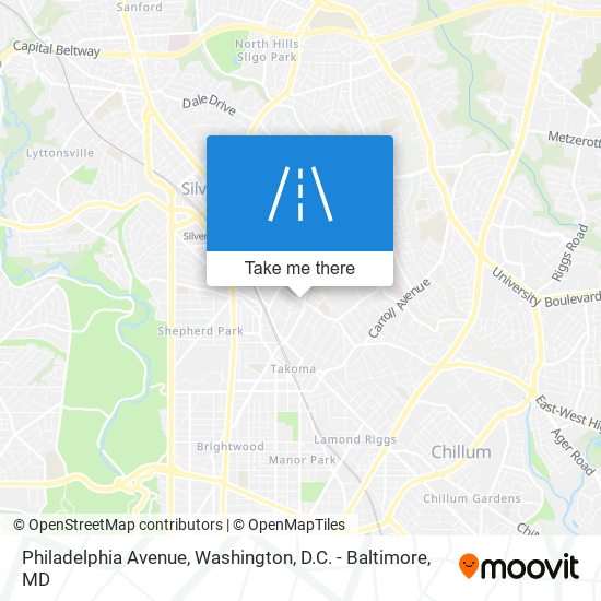 Mapa de Philadelphia Avenue