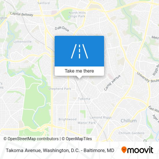 Takoma Avenue map