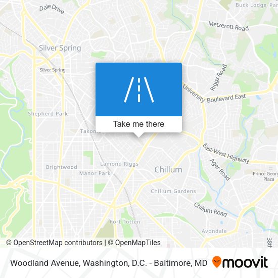 Mapa de Woodland Avenue