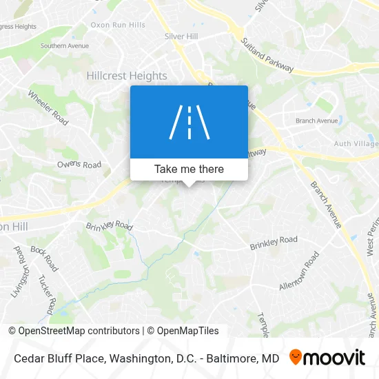 Cedar Bluff Place map