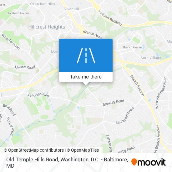 Old Temple Hills Road map