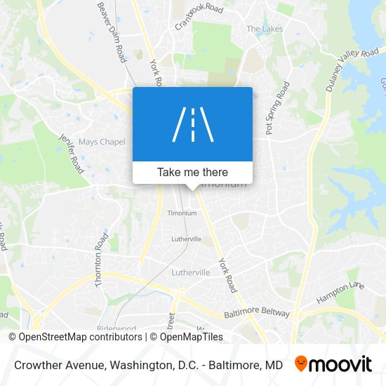 Crowther Avenue map