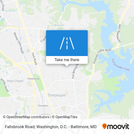 Fallsbrook Road map