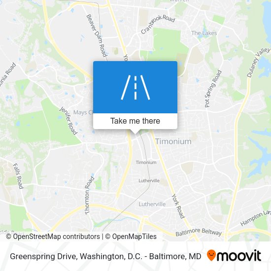 Mapa de Greenspring Drive