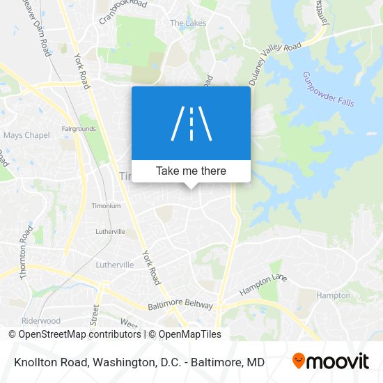 Knollton Road map