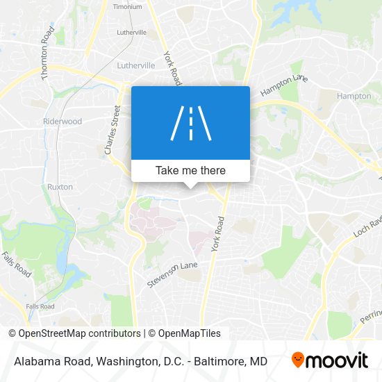 Mapa de Alabama Road