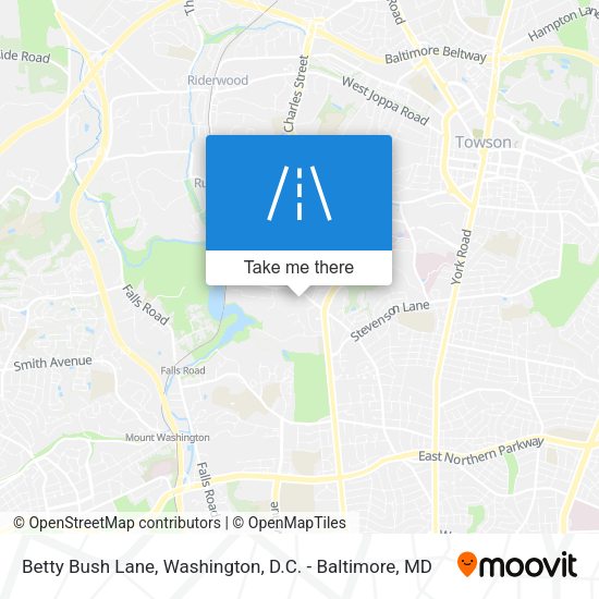 Betty Bush Lane map