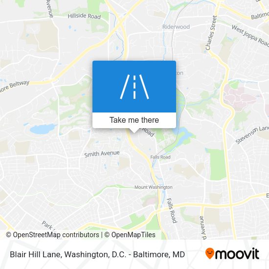 Blair Hill Lane map