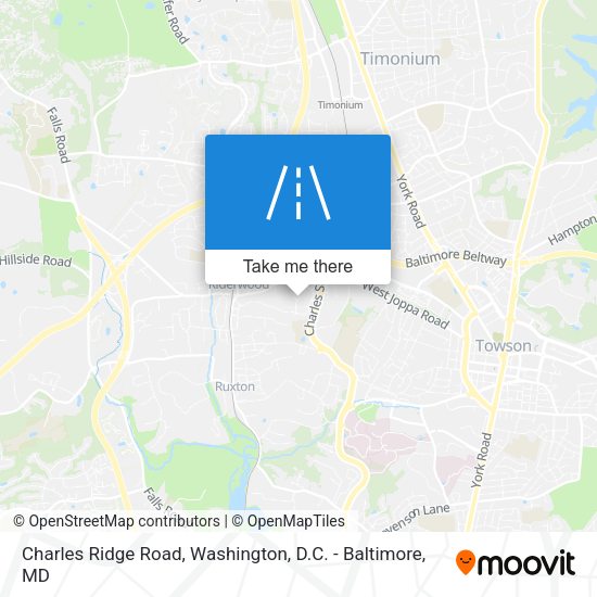Charles Ridge Road map