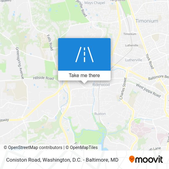 Coniston Road map
