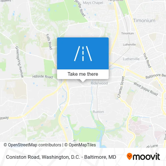 Coniston Road map