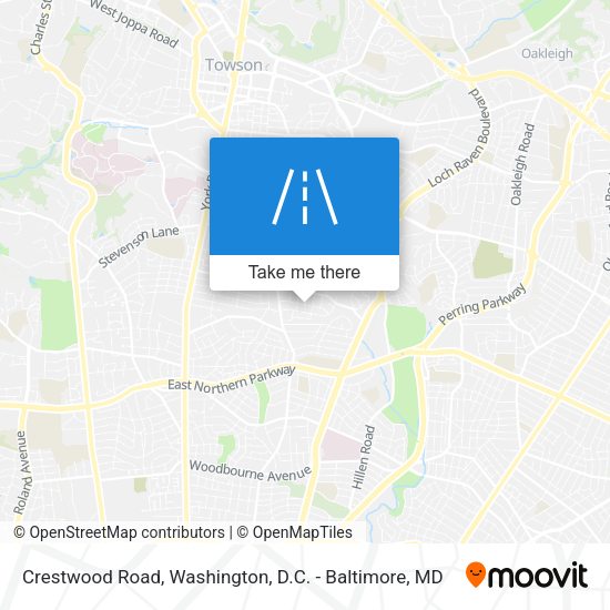 Crestwood Road map