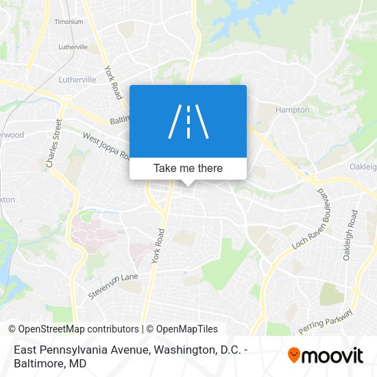 Mapa de East Pennsylvania Avenue