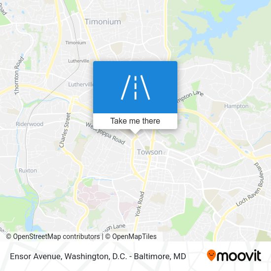 Ensor Avenue map