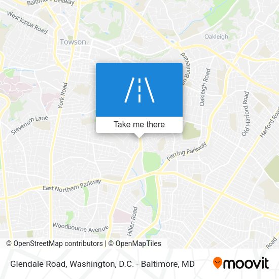 Glendale Road map