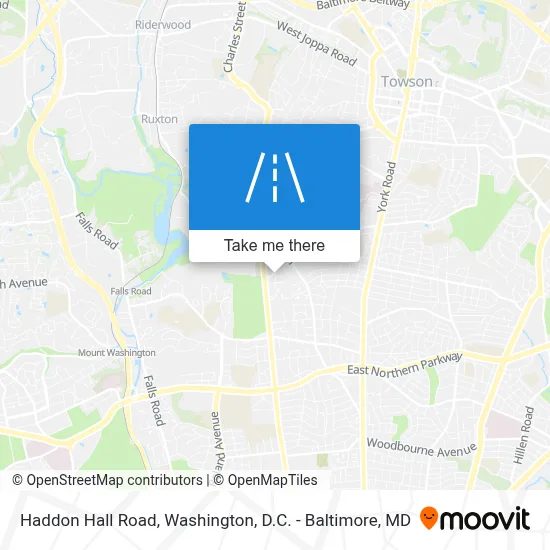 Haddon Hall Road map