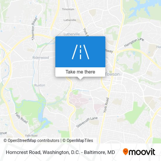 Horncrest Road map