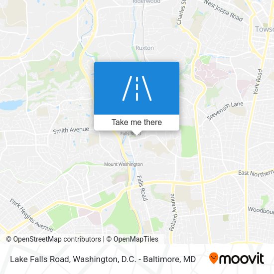 Lake Falls Road map