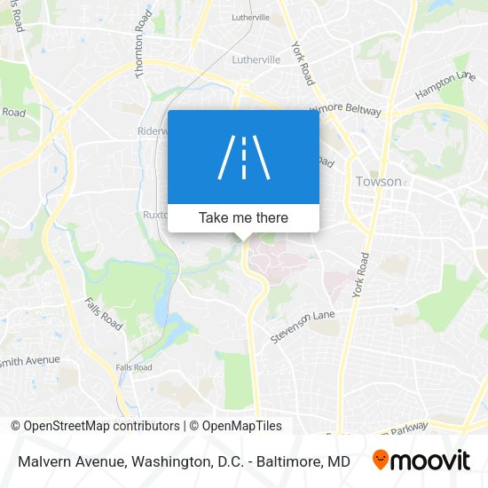 Malvern Avenue map
