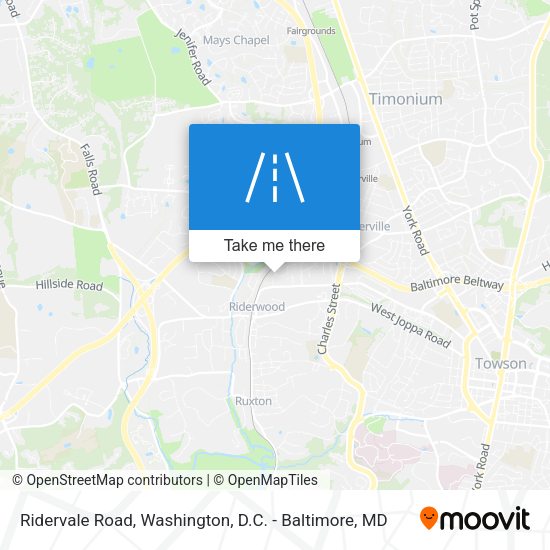 Ridervale Road map