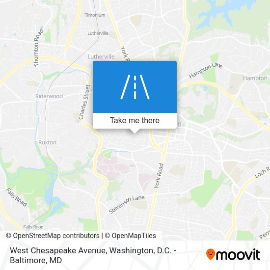 West Chesapeake Avenue map