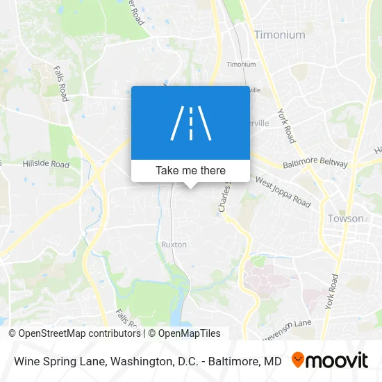 Wine Spring Lane map