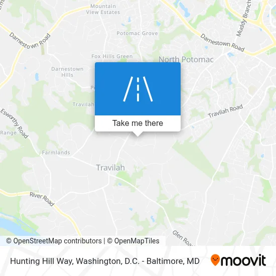 Hunting Hill Way map