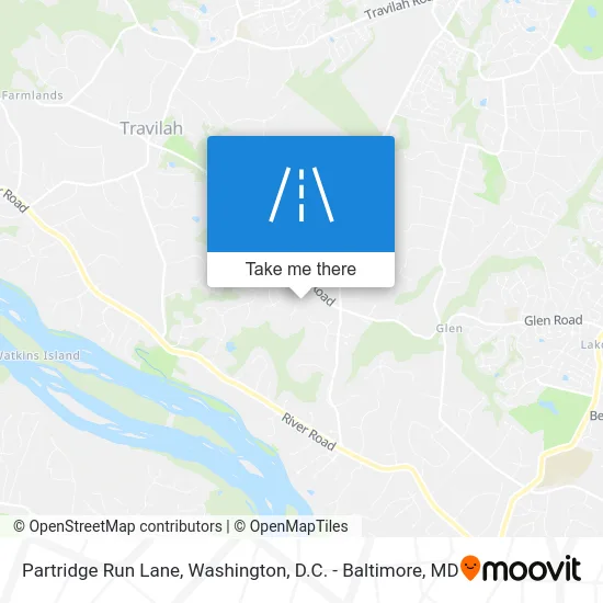Partridge Run Lane map