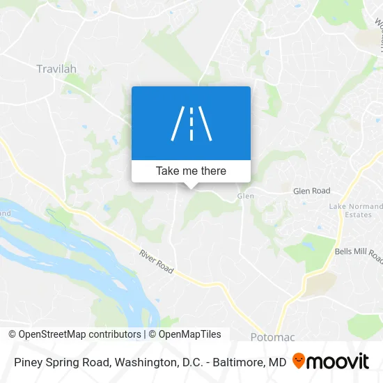 Piney Spring Road map