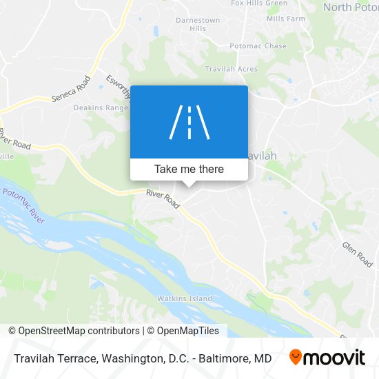 Travilah Terrace map