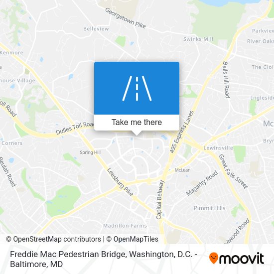 Mapa de Freddie Mac Pedestrian Bridge