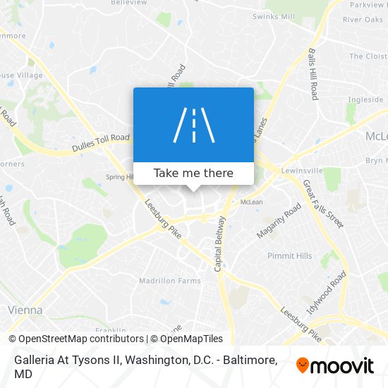 Driving directions to Tysons Galleria - Lot 5, 1701-1723 Galleria at Tysons  II, Tysons Corner - Waze