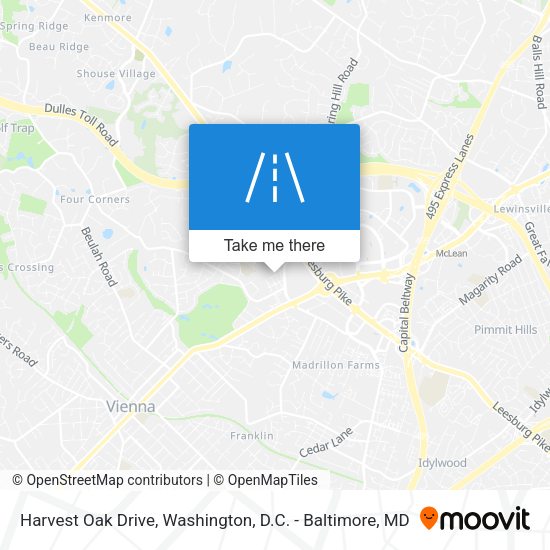 Harvest Oak Drive map