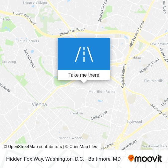 Hidden Fox Way map