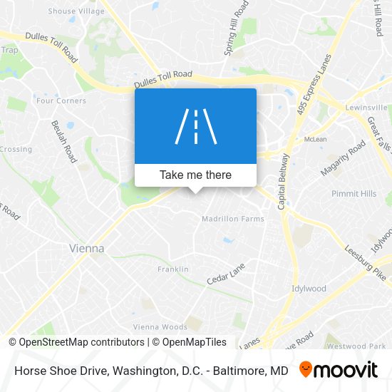 Horse Shoe Drive map