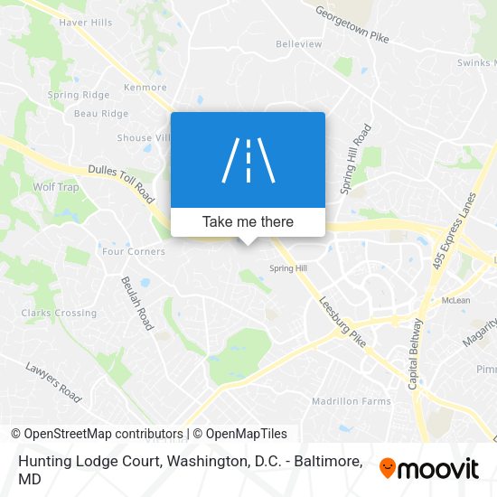 Hunting Lodge Court map