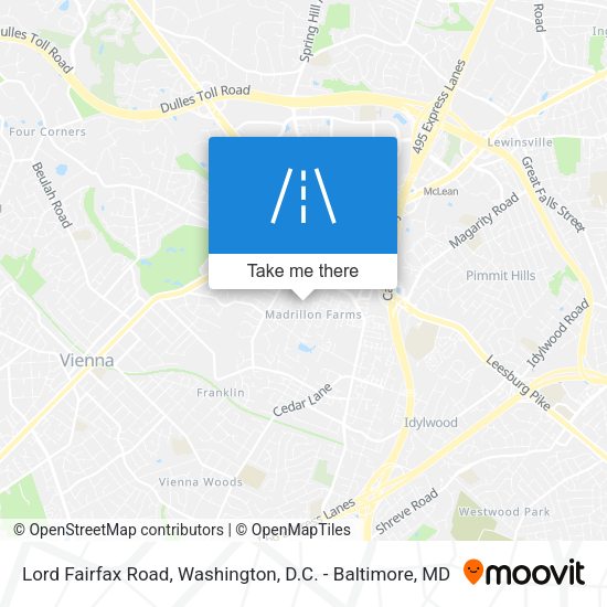 Lord Fairfax Road map