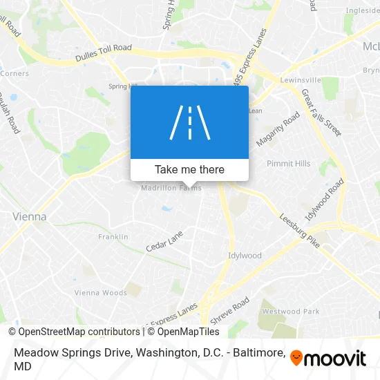 Meadow Springs Drive map