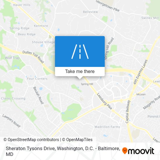 Mapa de Sheraton Tysons Drive