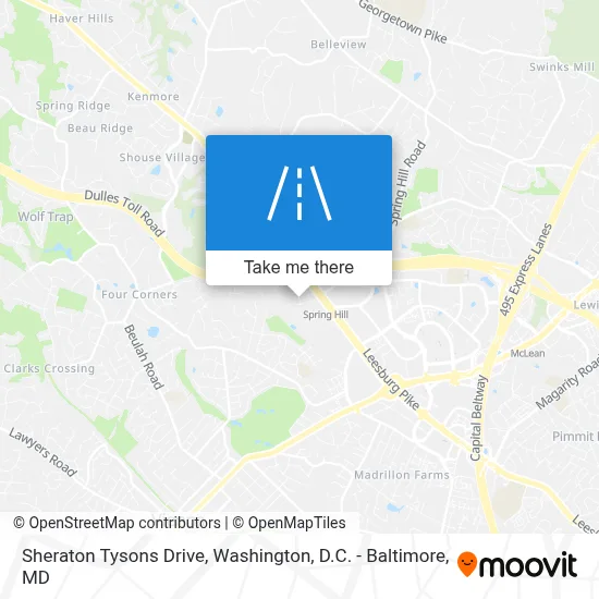 Sheraton Tysons Drive map